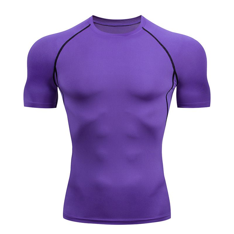 Men's Clothing T Shirts Thin High Elastic Breathable Quick Drying Clothes Basketball Bottoming Clothes Track And Field Training Fitness Tops_viptrois.com
