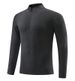 Men's Clothing Long-Sleeved Sports Fitness Running Training Tops Quick-Drying Stand-Up Collar Outdoor Version Zipper T-Shirt _viptrois.com