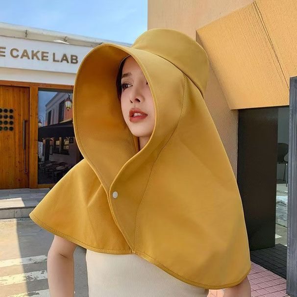 Sun Hat Sunscreen Shading Face Shawl Neck Protection Integrated Men And Women Outdoor Mountaineering Fishing UV Protection Bucket Hat_viptrois.com
