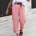Men's Clothing Wish European And American Independent Station Women's Casual Solid Color Loose High Waist Trousers_viptrois.com