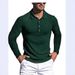 Men's Clothing Men's Running Sports Fitness Autumn High Elastic Vertical Striped Long Sleeve Polo Shirt Slim Fit Knitted Bottoming Shirt_viptrois.com