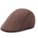 Middle-aged And Elderly Duckbill Beret Korean Version Winter Plaid Forward Cap Warm Pattern Men's Hat_viptrois.com