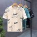 Men's Clothing Short Sleeved Summer Thin Letter Printed Half Sleeved T Shirt_viptrois.com