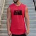 Popular Summer Men's Sports Bodybuilding Vest Fitness Cotton Loose Vest Crew Neck Training Suit_viptrois.com