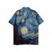 Men's Clothing Heavyweight Hawaiian Trendy Brand Abstract Graffiti Student Loose Casual Short Sleeved Shirt Men's Travel Flower Shirt Women_viptrois.com