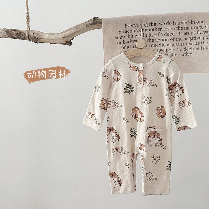 2025 Spring Baby Jumpsuit Baby Clothes Baby Jumpsuit Pure Cotton A Type Baby Clothes Outer Wear Crawling Clothes_viptrois.com