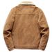 Jackeed Middle-Aged Young Men's Pure Auumn And Winer Wih Plush Loose Fiing American Version Coon Oversized_viptrois.com