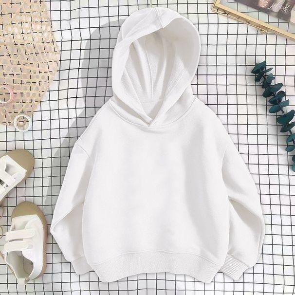 Kid's Clothing girls sweatshirt thin 2024 new style children's spring and autumn long sleeved loose top pullover hooded jacket_viptrois.com