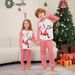 Christmas Santa Claus Snowflake letters Christmas Family suit printed homewear pajamas_viptrois.com