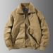Plus Size 2025 Winter New Cotton Jacket With Fleece Lining Thickened Coat Men's Lamb Wool Workwear Versatile Warm_viptrois.com