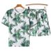 Men's Clothing Ice Silk Leisure Suit Men's Summer Leisure Flower Beach Short Sleeved Shorts Trendy Holiday Suit_viptrois.com