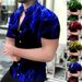 Men's Clothing Short Sleeved 3d Printed Flame Shirt Personalized Men's Clothing_viptrois.com