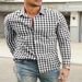Men's 3d Print Flannel Shirt Long Sleeve Casual Button Down Shirt With Classic Plaid Pattern Breathable Stretch Fabric For Daily Wear & Festive Events_viptrois.com