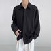 Advanced Style Shirt Men's Long Sleeved Pleated Shirt Ice Silk New Style Cool Casual Top Men_viptrois.com