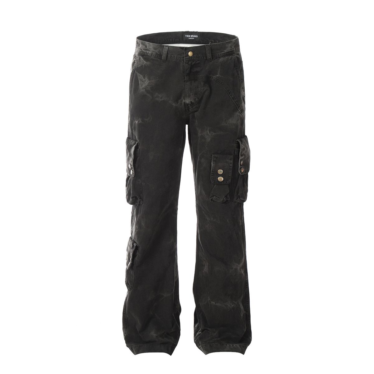 Men's Clothing overalls heavyweight multi pocket tie dye design jeans spring and autumn men and women straight pants_viptrois.com
