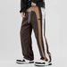 Men's Clothing Striped Sweatpants Trendy Brand Design Wide Leg Pants_viptrois.com