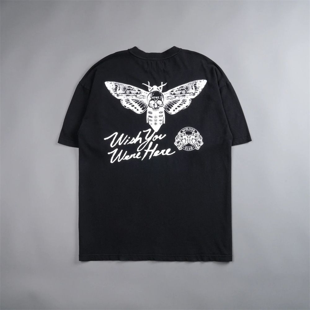 Men's Clothing Pure Cotton Heavyweight Round Neck Short Sleeved T Shirt_viptrois.com