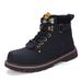 Men's Genuine Leather Boots - Winter Casual Roman Boots With Ethnic Pattern, Breathable & Comfortable (Black, Dark Brown, Yellow, Light Brown)_viptrois.com