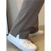 Men's Casual Trousers Korean Style Trendy Loose Fit Straight Leg Pants With Unique Split Slits Design For Young People_viptrois.com