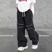 Men's Clothing Casual Pants Loose Trendy Straight Trousers_viptrois.com