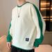 "Men's Slim Fit Round Neck Pullover Sweatshirt – Lightweight Polyester Casual Top For Streetwear & Daily Comfort (Beige/White/Light Gray, M-4XL)"_viptrois.com