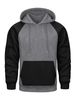 Men’s Color-Block Fleece Hoodie – Lightweight Polyester Pullover With Relaxed Fit, Trendy Two-Tone Design For Autumn & Winter_viptrois.com