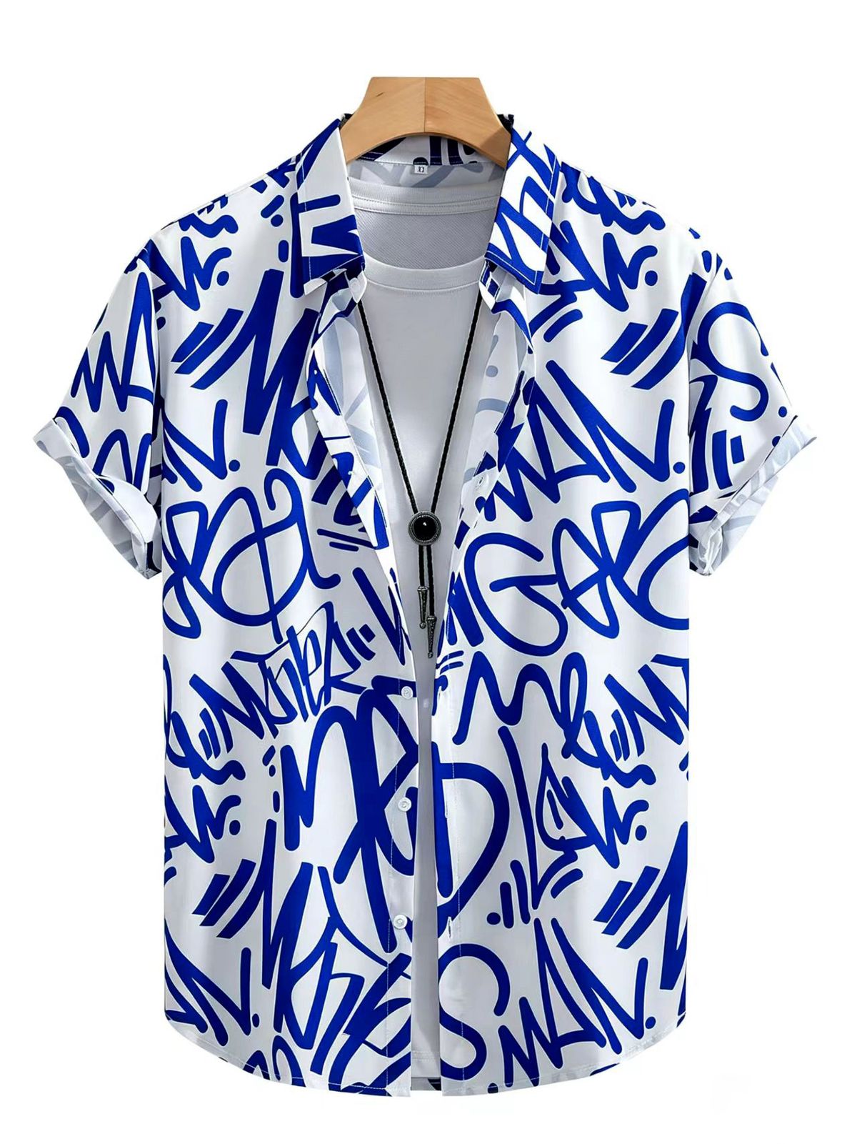 Men's Clothing Men's Casual Short-Sleeve Shirt - Graphic Print Loose Fit Summer Top_viptrois.com