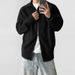 Autumn And Winter High Neck Solid Color Zipper Cardigan Warm Sweater Jacket_viptrois.com