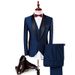 Men's Clothing new men's business casual suit suit male wedding officiant dress hall large size three piece suit male_viptrois.com