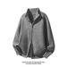 Men's Clothing Double Zipper Cardigan Sweater Jacket Unisex Double Zipper Knit Cardigan Sweater – Stylish Stand Collar Loose Fit For Spring & Autumn_viptrois.com