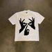 Vintage Heavyweight Cotton T-Shirt Oversized Fit Fingerprint Graphic Tee Summer Casual Streetwear for Men And Women_viptrois.com