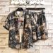 Men's Clothing Ice Silk Shirt Suit Fashionable Couple Beach Shorts Two Piece Suit Men_viptrois.com