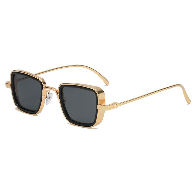 Sunglasses Retro Square Frame Steam Punk Sunglasses Personality Fashion Metal Gold Street Hip Hop_viptrois.com