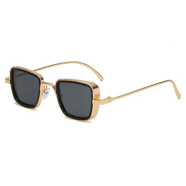 Sunglasses Retro Square Frame Steam Punk Sunglasses Personality Fashion Metal Gold Street Hip Hop_viptrois.com
