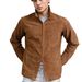 Spring And Autumn New Jacket Solid Color Suede Zipper Casual Men's Coat Cardigan_viptrois.com