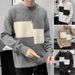 Autumn Winter New Trendy Loose Round Neck Thickened Warm Base Knitted Sweater Coat Men's Clothing_viptrois.com