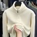 European And American New Popular 500g Double-sided Fleece Stand-up Collar Half-zipper Long-sleeved Men's Autumn And Winter Fleece Warm Casual Sweatsh_viptrois.com