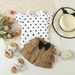 Baby Clothing Girls sweet polka dot flying sleeve T-shirt shorts set short sleeve shorts two sets_viptrois.com