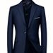 Men's Slim Fit Casual Suit Single Jacket Business Formal Best Man Attire_viptrois.com