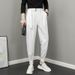 Men's Spring Casual Trousers Korean Style Slim Fit Harem Pants Jogger Legs Nine Point Cool Versatile Suit_viptrois.com