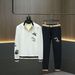 Men's casual fashion sports bee embroidered coat hoodie set_viptrois.com