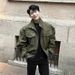 2026 Bomber Light Cavalry Suit Men's Spring American Bomber Jacket Black Stand-up Collar Tooling Jacket Tide_viptrois.com