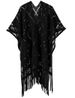 Unisex Warp knitted solid color fringe thin hollow shawl_viptrois.com