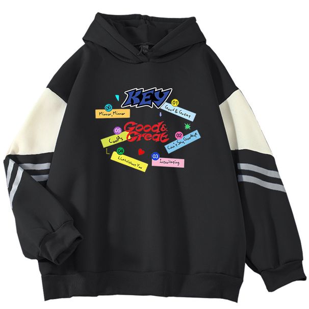 American Style Color Block For Men, Loose Fit, Niche KEY Pullover, Outerwear, Cool And Handsome Sweatshirt_viptrois.com