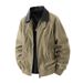 Men's Clothing Corduroy Workwear Jacket With Lapel Collar - Stylish Casual Coat For Youth, Trendy & Loose Fit - Black, Army Green, Coffee, Grey_viptrois.com