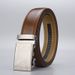 Unisex High-grade business casual automatic buckle belt men's two-layer cowhide leather belt_viptrois.com