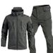 Men's Clothing Men's Shark Skin TAD Softshell Jacket Set Waterproof Warm Winter Cycling Pants Outdoor Sports_viptrois.com