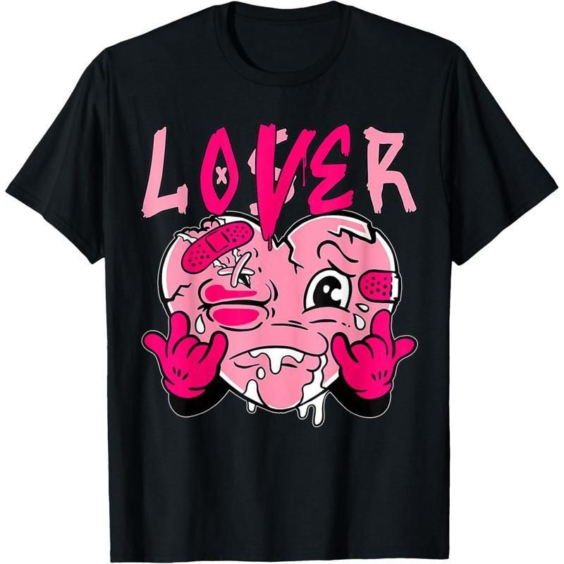 Camiseta A Juego Loser Lover Pink Drip Heart Para Hombres Y Mujeres, Hecha En EE. UU._viptrois.com