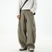 Men's Autumn 3D Patch Pocket Overalls With Stripes And A Scimitar Silhouette, American Style Loose Trousers_viptrois.com