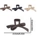 Korean Melange Color Minimalist Bowknot Hair Clip - Asymmetric Design Premium Matte Updo Shark Claw Clip_viptrois.com